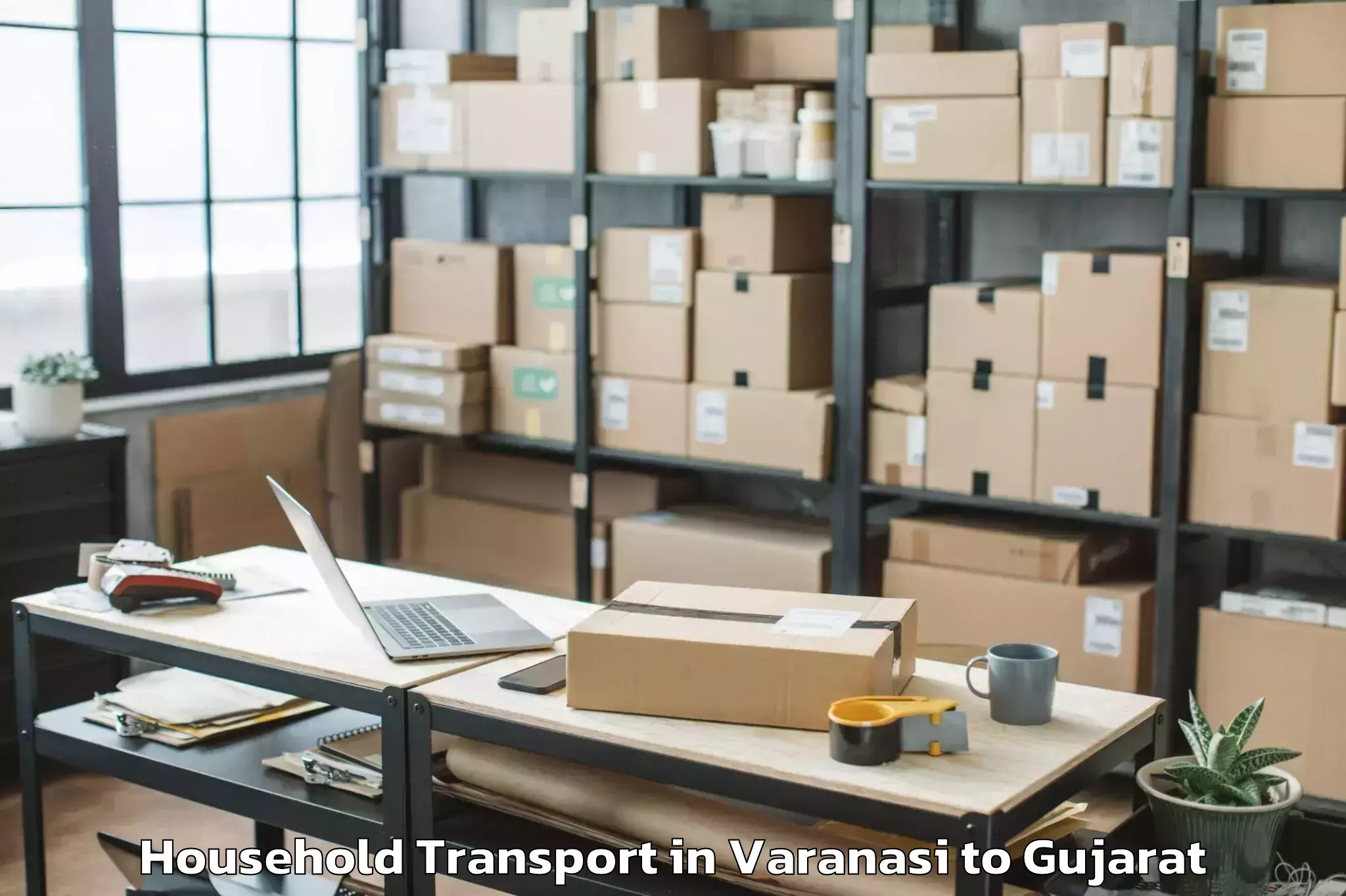 Trusted Varanasi to Jambusar Household Transport